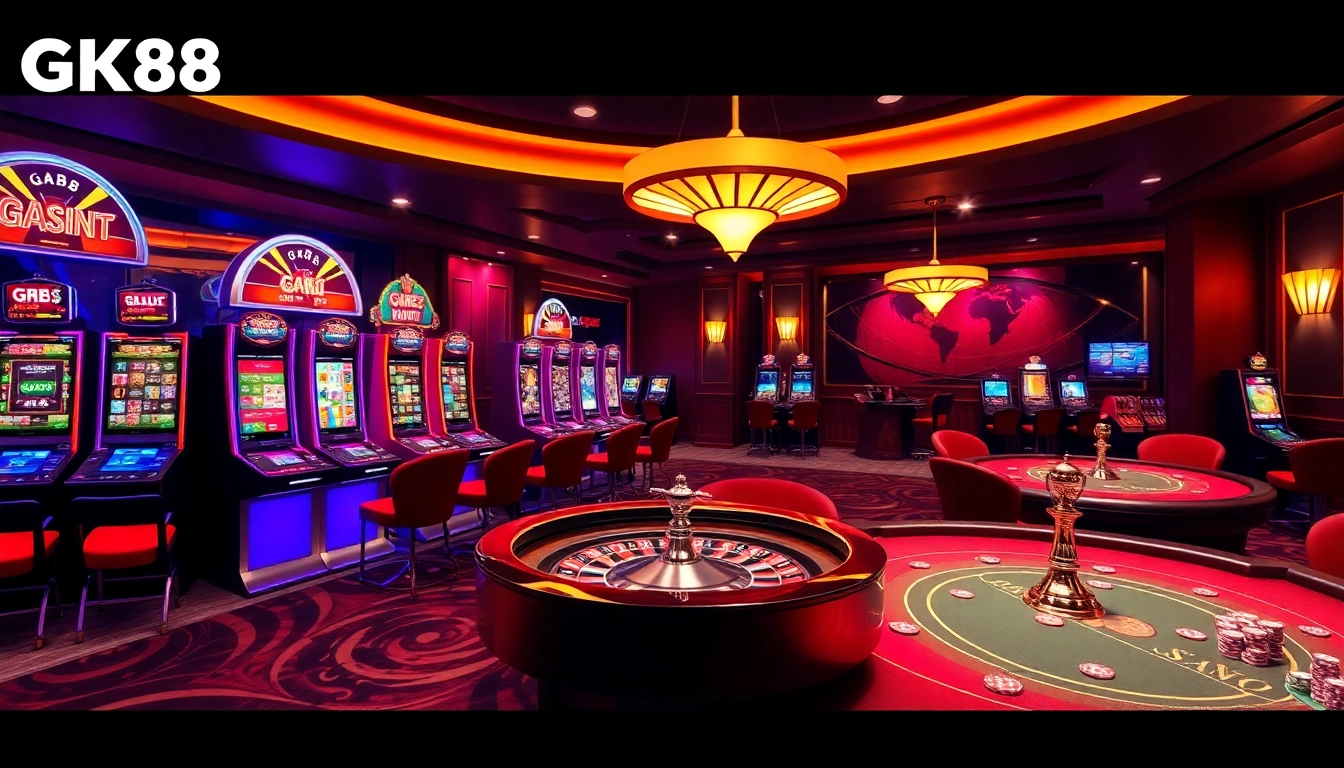 Experience thrilling online gaming at GK88 with dynamic slots and exciting casino tables.
