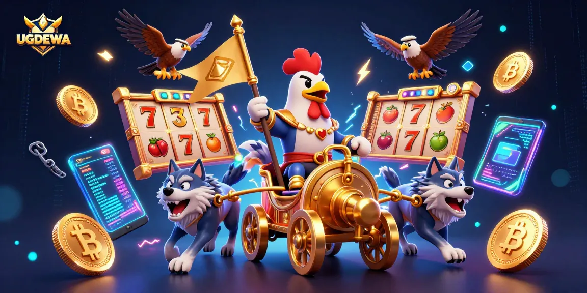 Experience thrilling jackpots with UGDEWA in an exciting 3D casino scene.