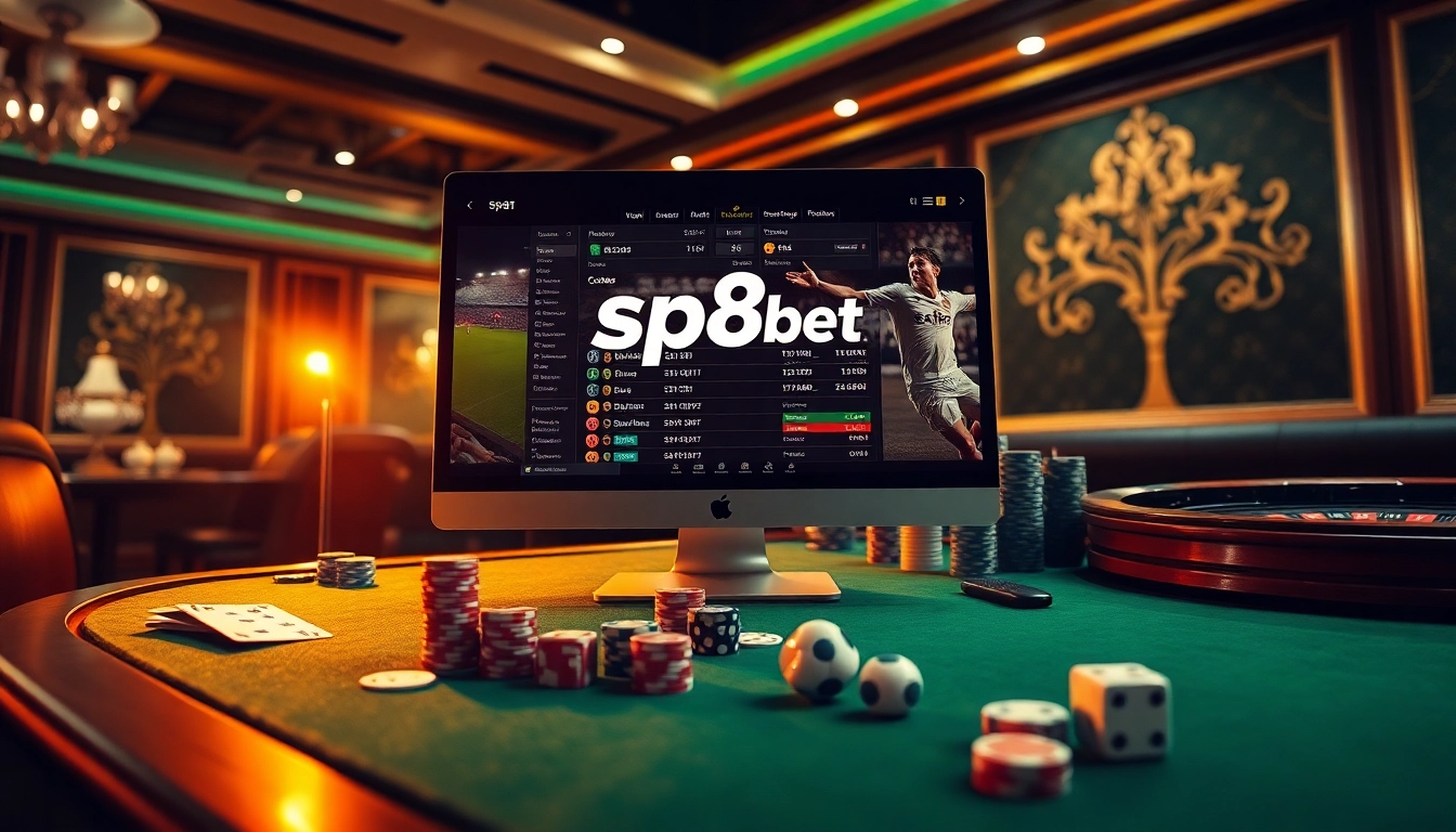 sp8bet provides an exciting online sports betting experience with live scores, cards, and chips.