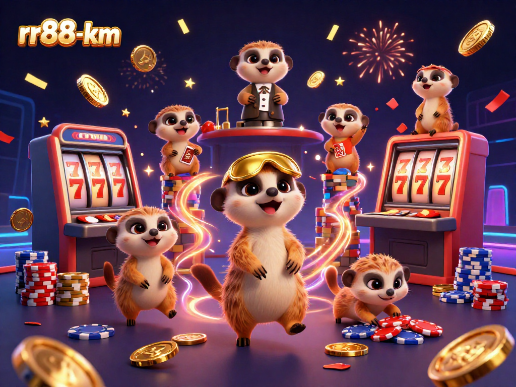 Win big at rr88-km with playful meerkats managing a vibrant casino scene filled with excitement.