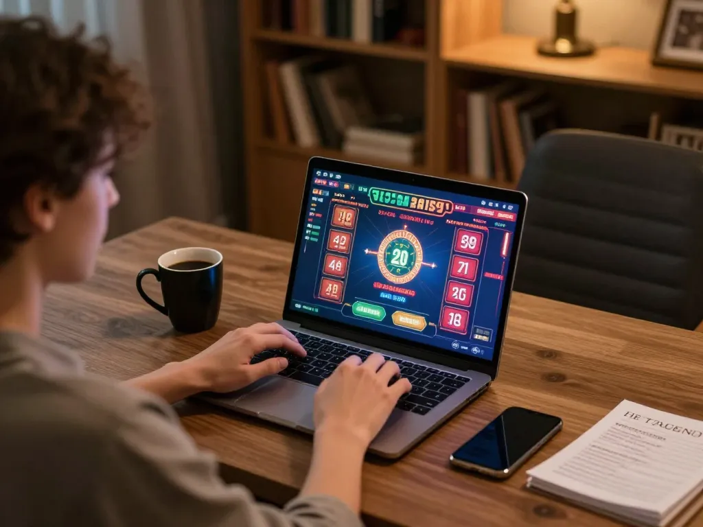 Engaging online gaming experience at home with sunwin platform on laptop