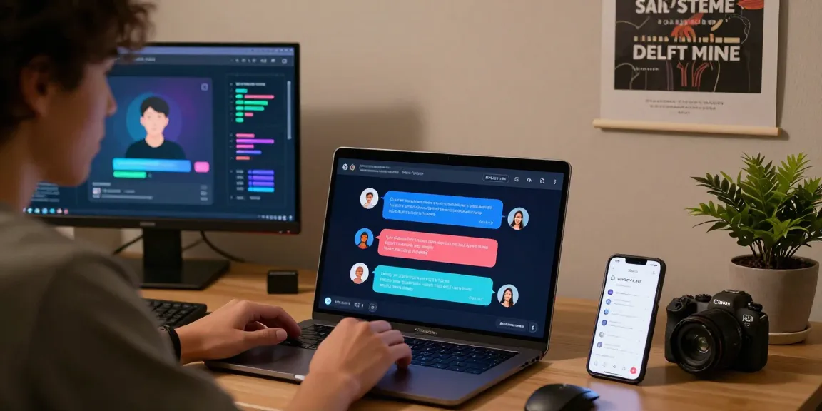 Interactive Crush AI chat interface on a sleek laptop, showcasing user engagement and AI responsiveness in a modern workspace.