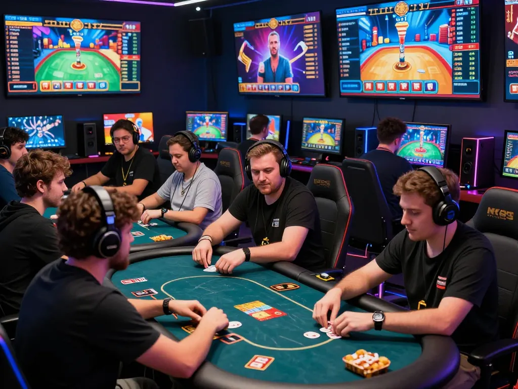 Players enjoying NK88 online games with lively setups and real-time statistics.