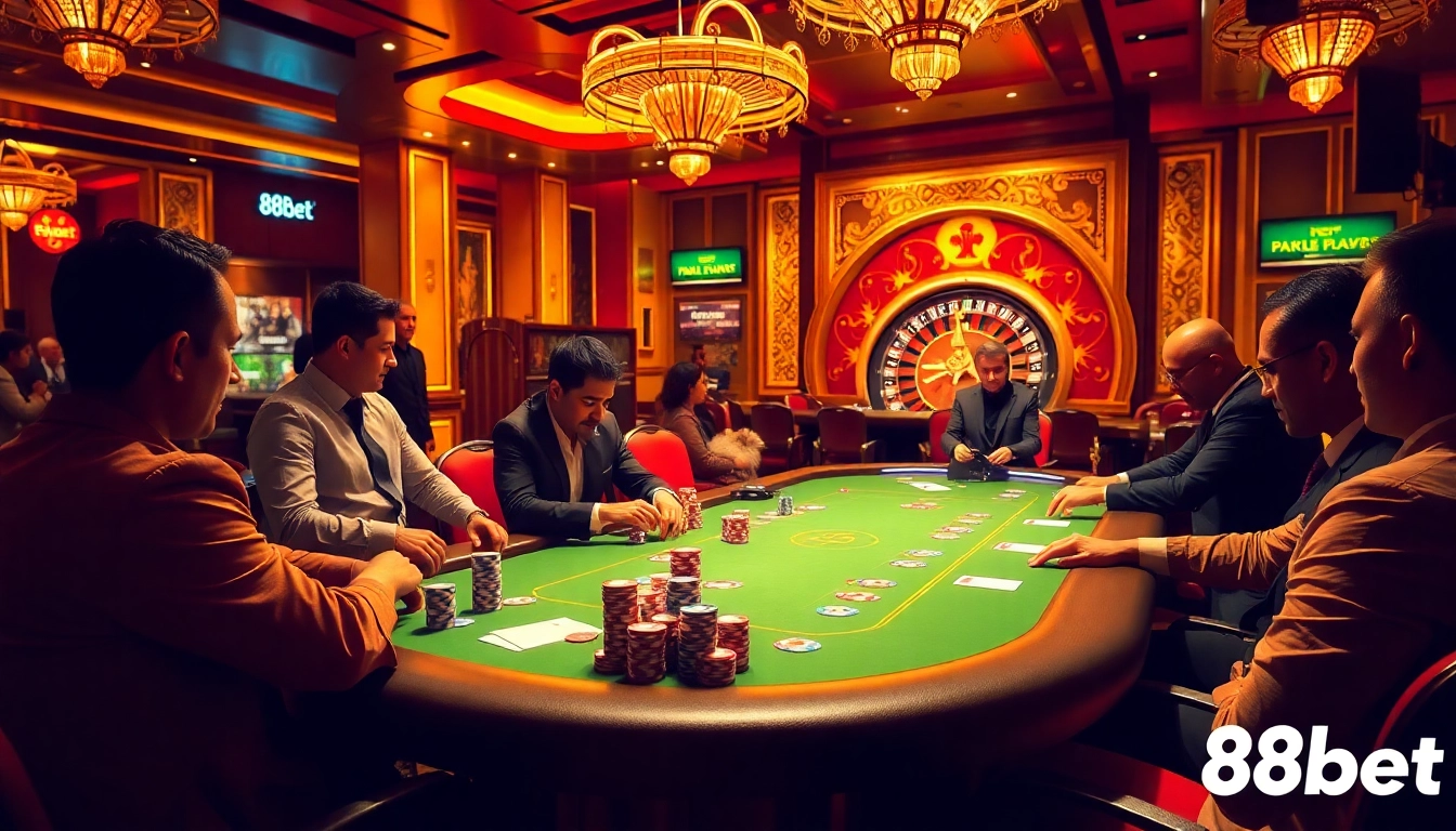 Experience the excitement of professional poker at 88bet's luxurious casino tables.
