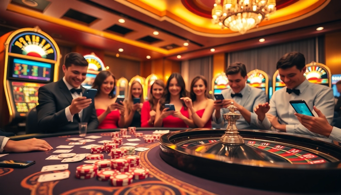 Players enjoying the excitement of online gambling at THABET casino with vibrant game setups.