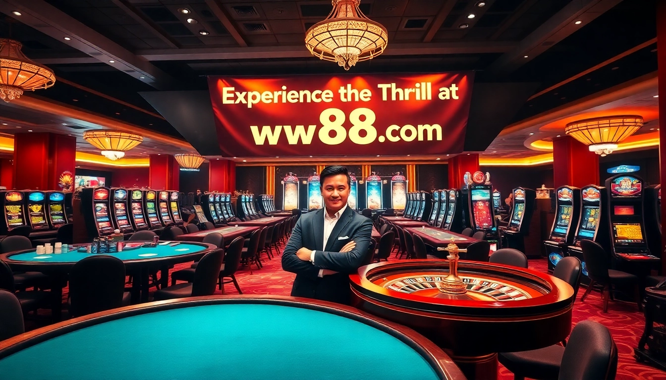 Experience thrilling gaming action at ww88 com with dynamic casino tables and vibrant slot machines.
