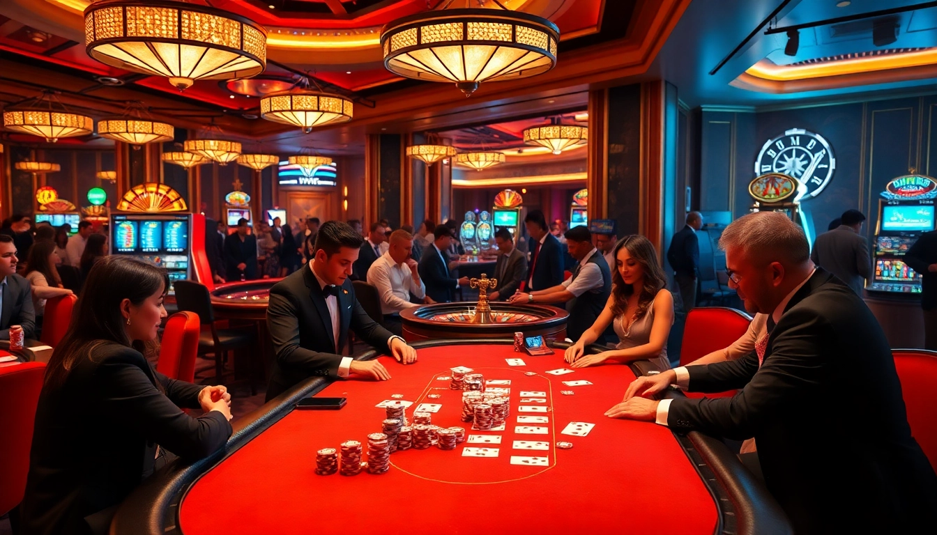 Engage in high-stakes gaming at https://shbetapp.app/ with professionals around a poker table.