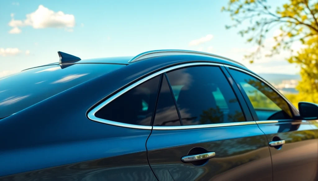 Best window tint Chattanooga TN on a sleek vehicle in a bright, professional setting showcasing its quality.