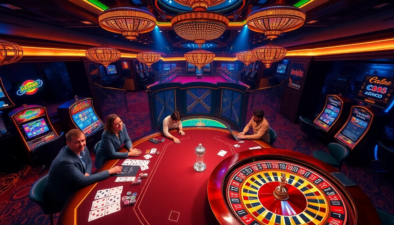 Players experience thrilling moments at bem88 casino tables filled with cards and chips.