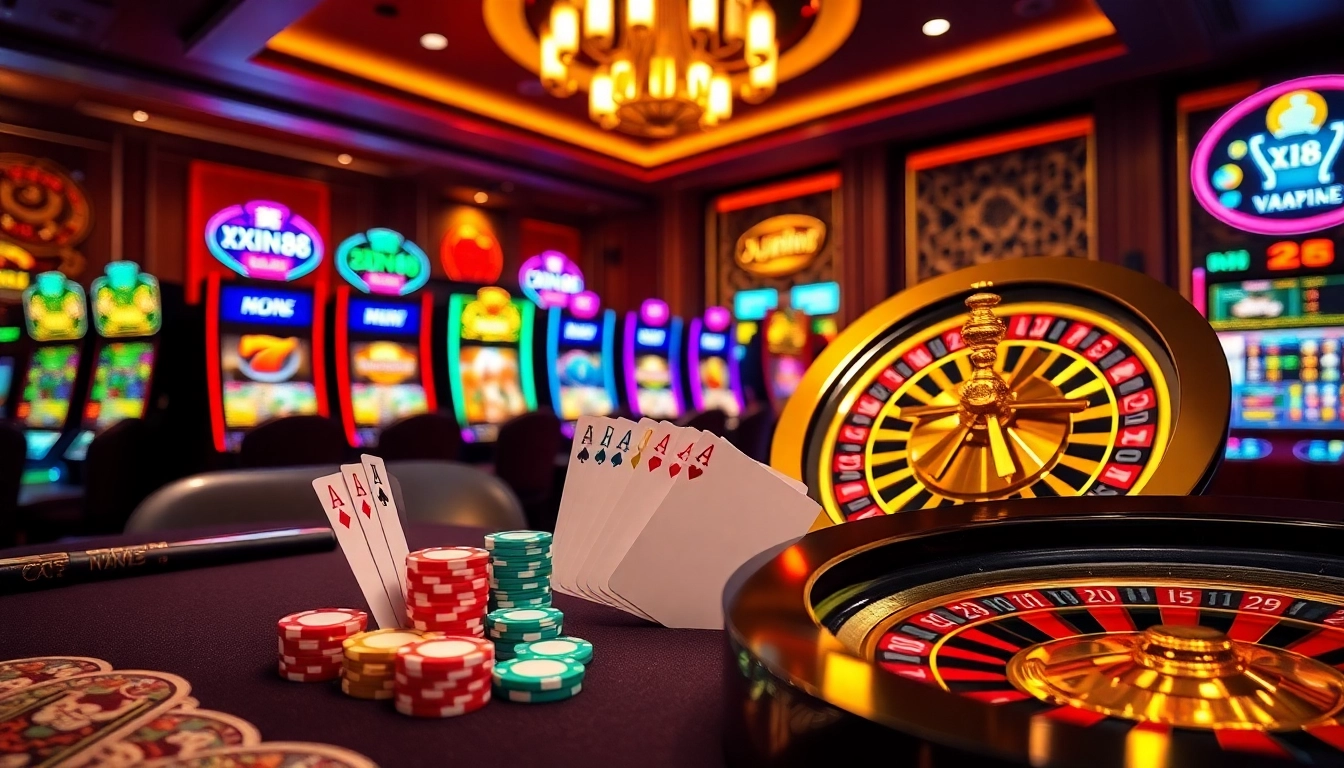 Engage in exciting gameplay at Xin88 with vibrant casino tables and immersive betting action.