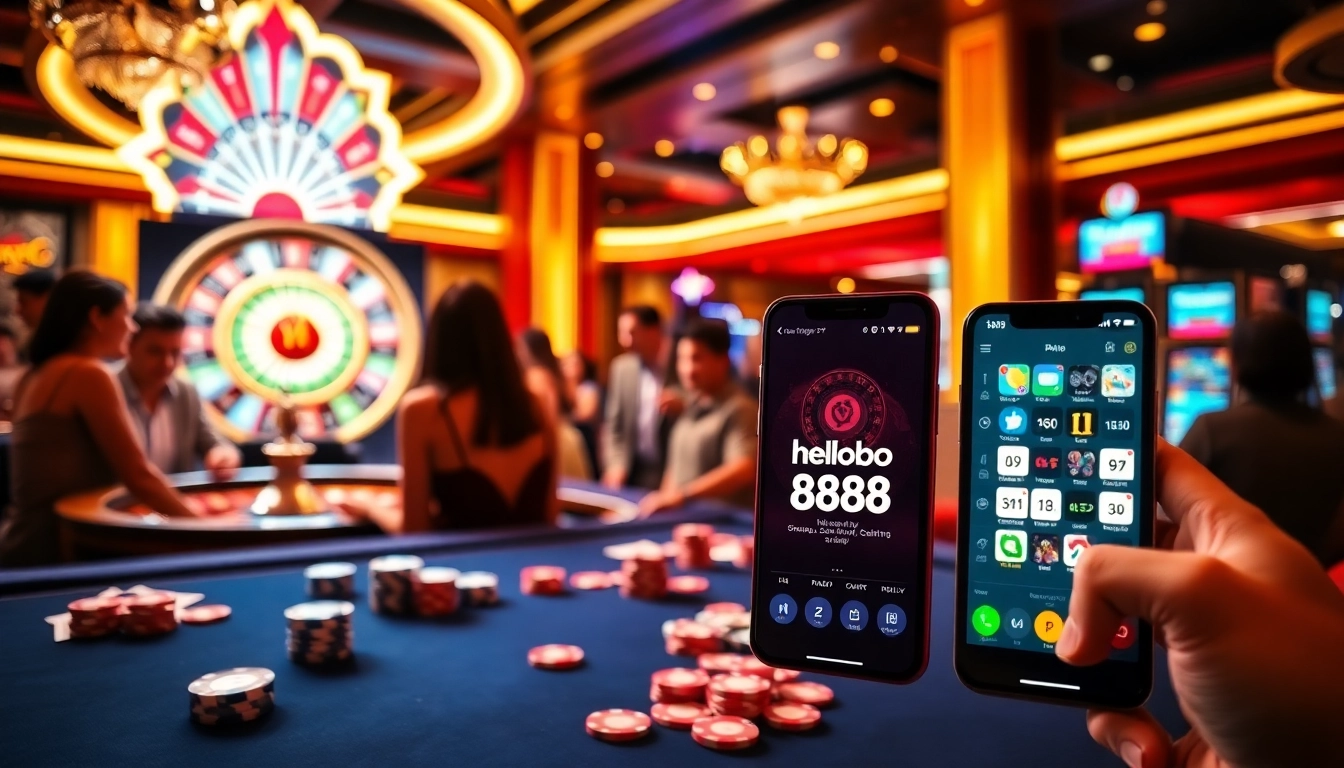 Experience the thrill of hello88 with players enjoying a lavish casino atmosphere.