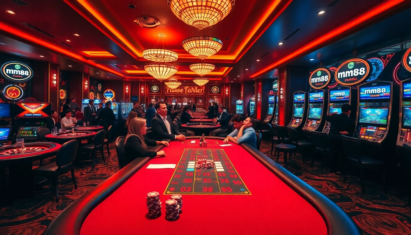 Experience the excitement of mm88 with engaging poker games and vibrant casino elements.