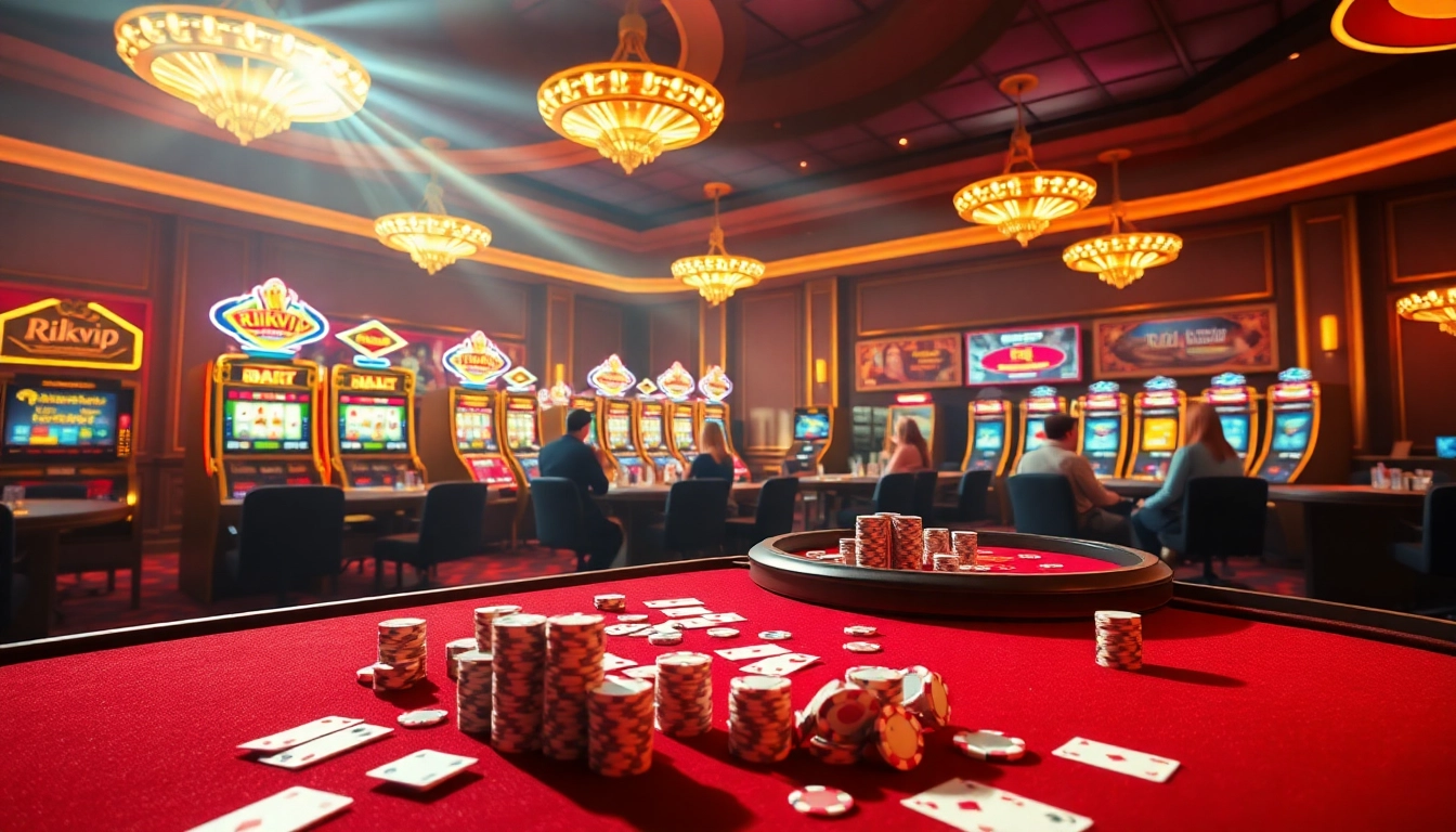 Engaging players at Rikvip with vibrant casino atmosphere and lively games.