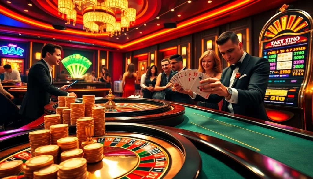 Engage with the excitement of Tool xo so sieu toc at a luxurious casino table with vibrant poker chips and roulette action.