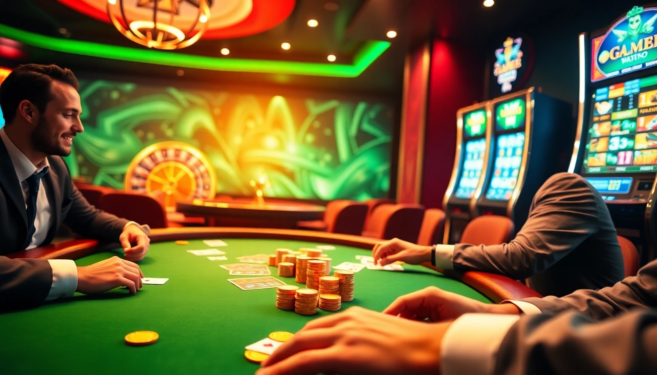 Experience the thrill of gambling at ทางเข้า mk8 with poker tables and vibrant casino ambiance.