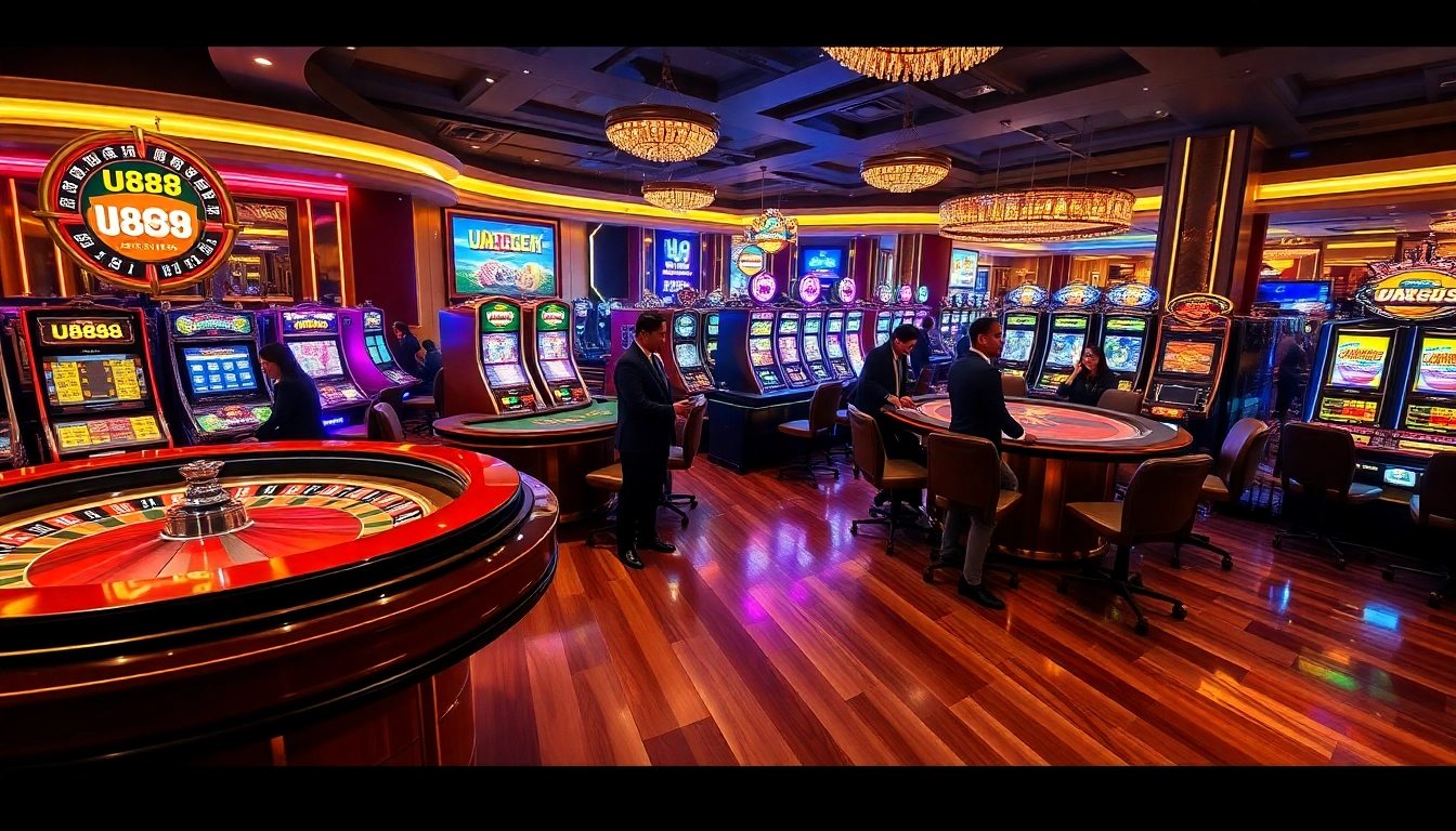 Experience thrilling gameplay at U888's vibrant casino atmosphere with quality tables and engaging games.