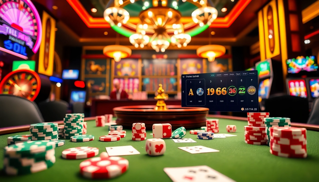 Experience the thrill of 68 game bài with vibrant casino tables and lively players.