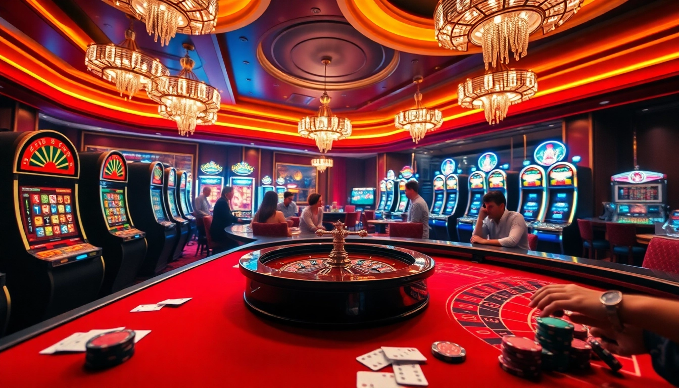 Engage in thrilling gameplay at Sunwin's luxurious casino with high-stakes roulette and slot machines.
