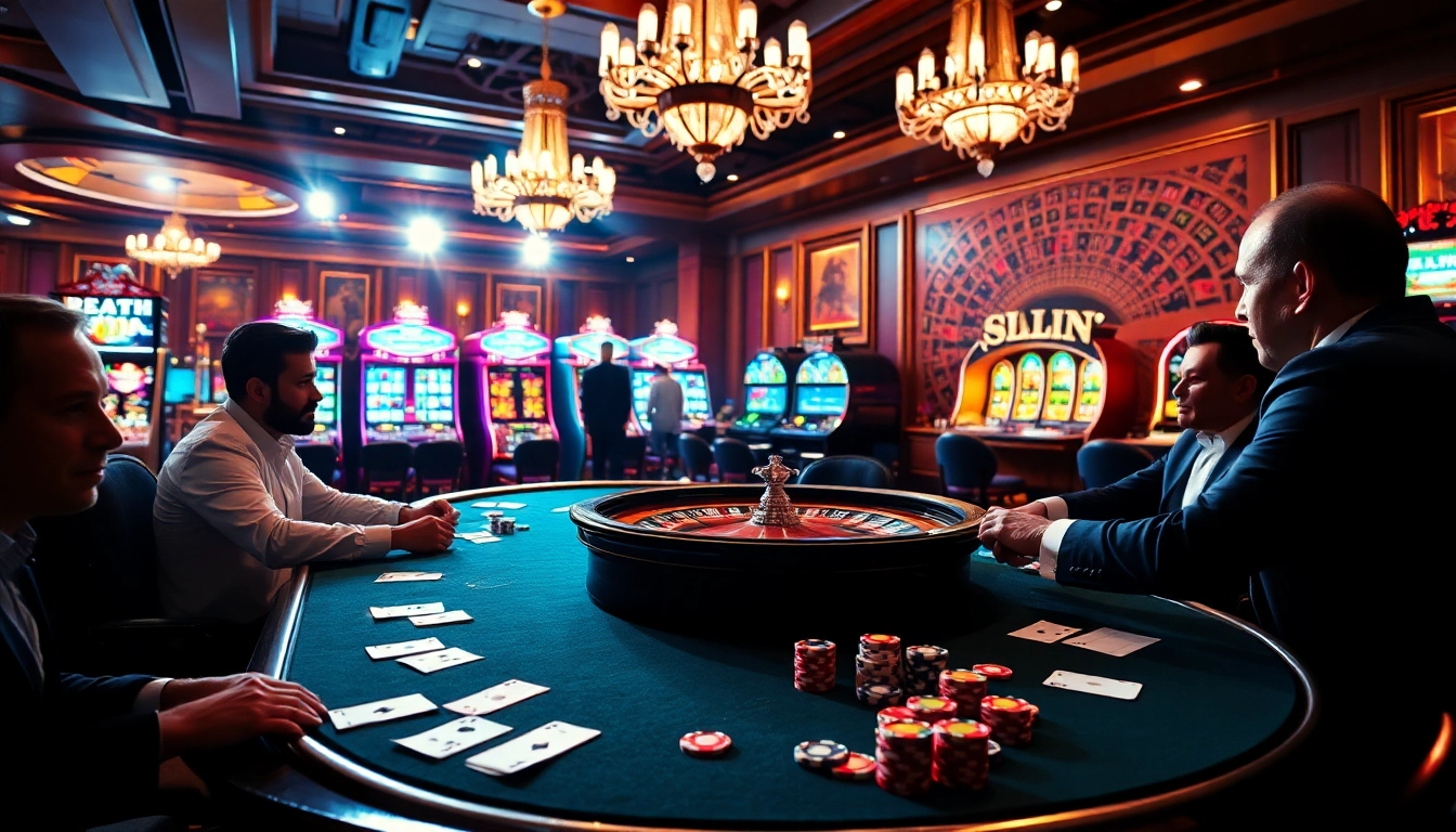Experience the excitement of sun win while playing poker at a luxurious casino table.