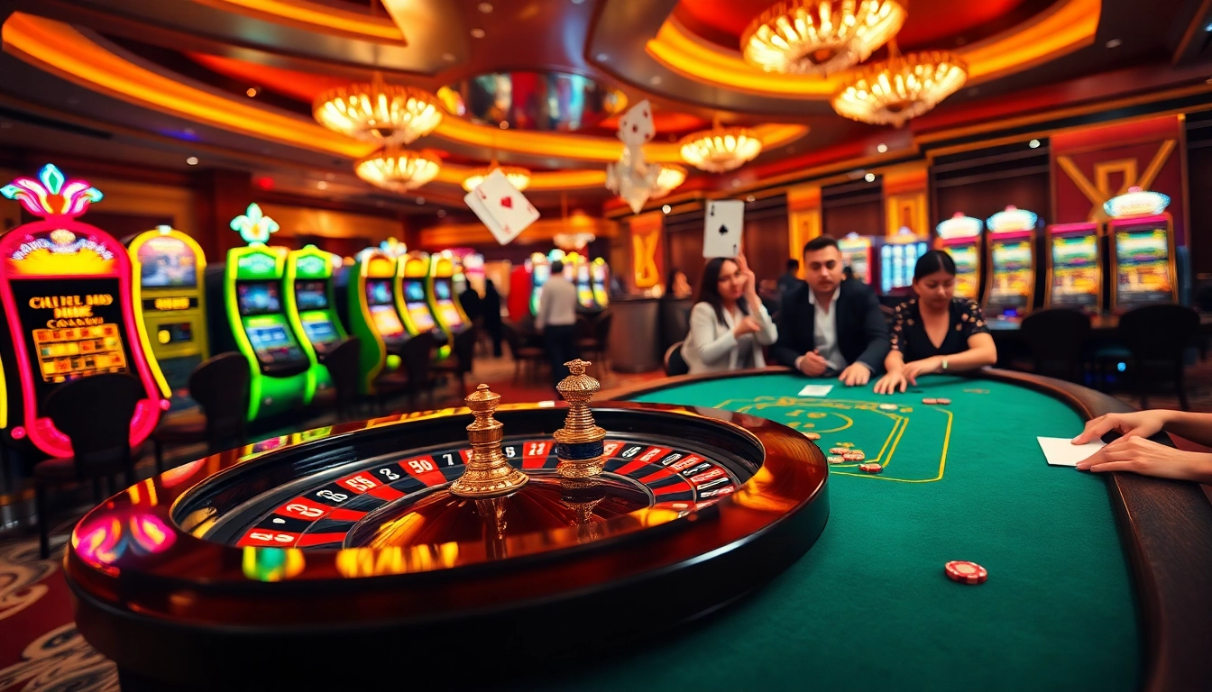 Exciting gambling action at nhà cái xx88 with poker chips and roulette wheel.