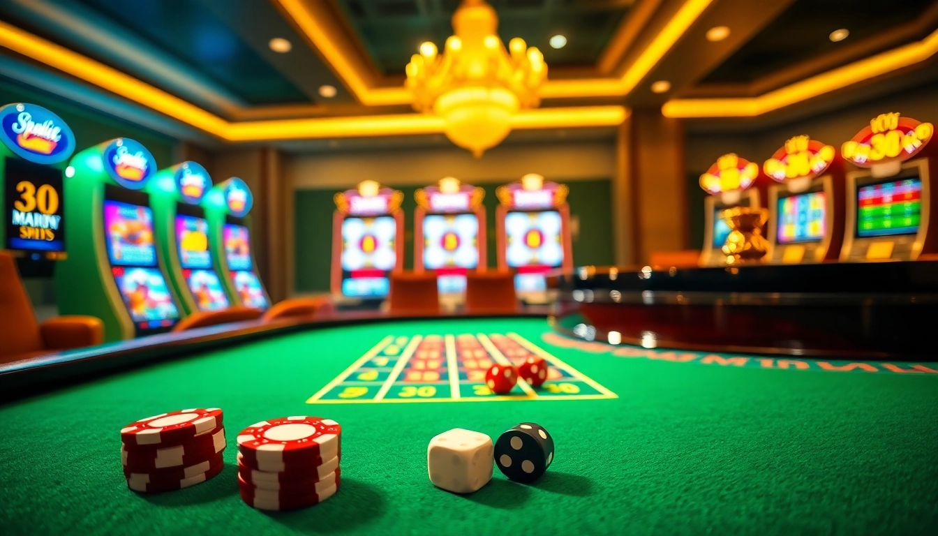 Rasakan atmosfer mendebarkan dari 33win68 dengan visual kasino yang hidup menampilkan meja roulette dan chip poker.