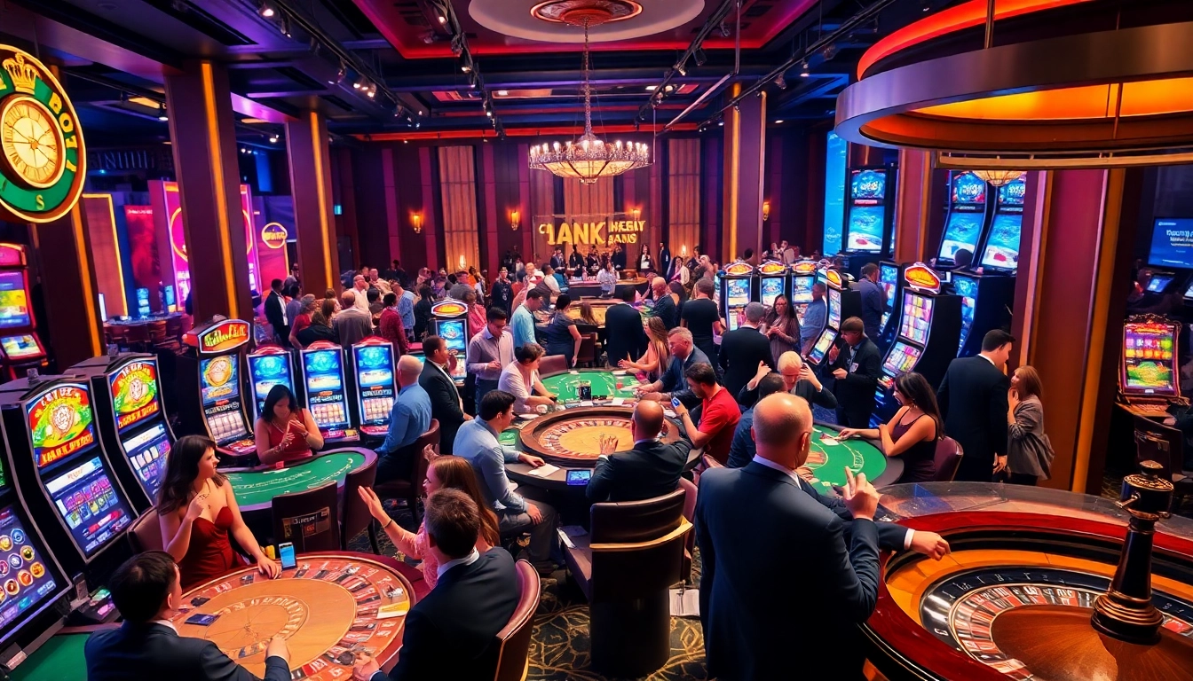 Gamblers enjoying various games at a luxurious casino atmosphere, highlighting 789win.