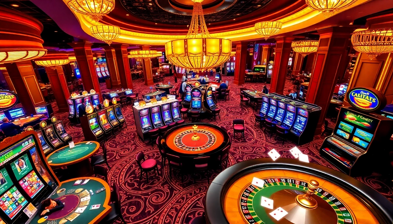 Experience the excitement of winning with card games at https://bem88.com casino, showcasing luxurious gaming tables.