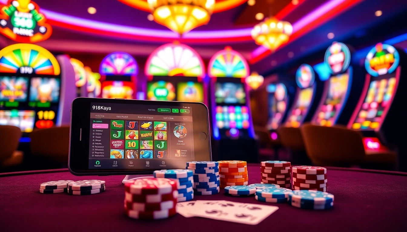Experience the excitement of 918Kaya PNG with vibrant slot machines and gaming action.