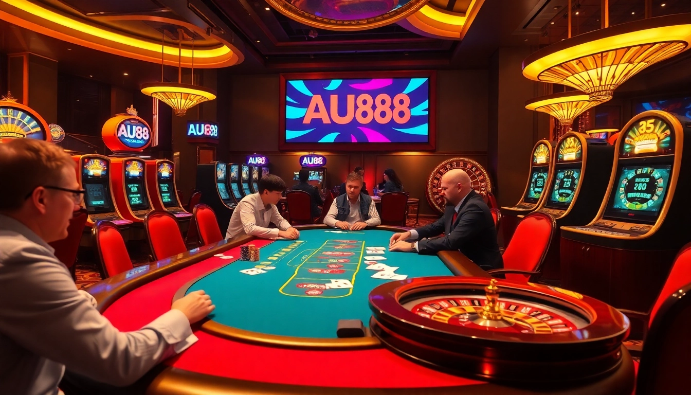 Experience the excitement of au88 at a luxurious casino with dynamic gaming elements.