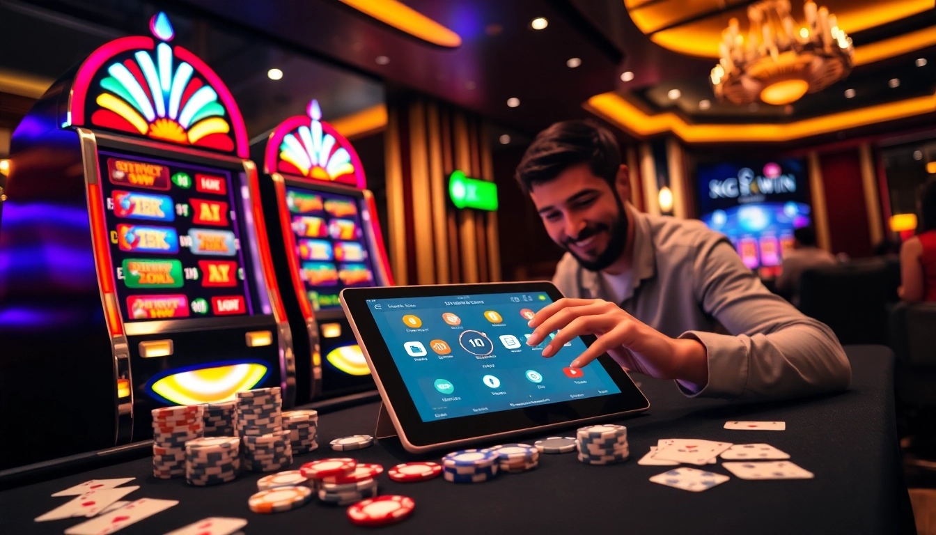 Experience the thrill of gaming with kkwin at an upscale casino table featuring exciting games.