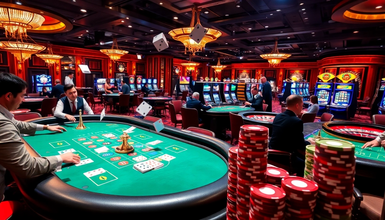 The lively atmosphere at Nhà cái king88, showcasing exciting casino games and vibrant interactions.