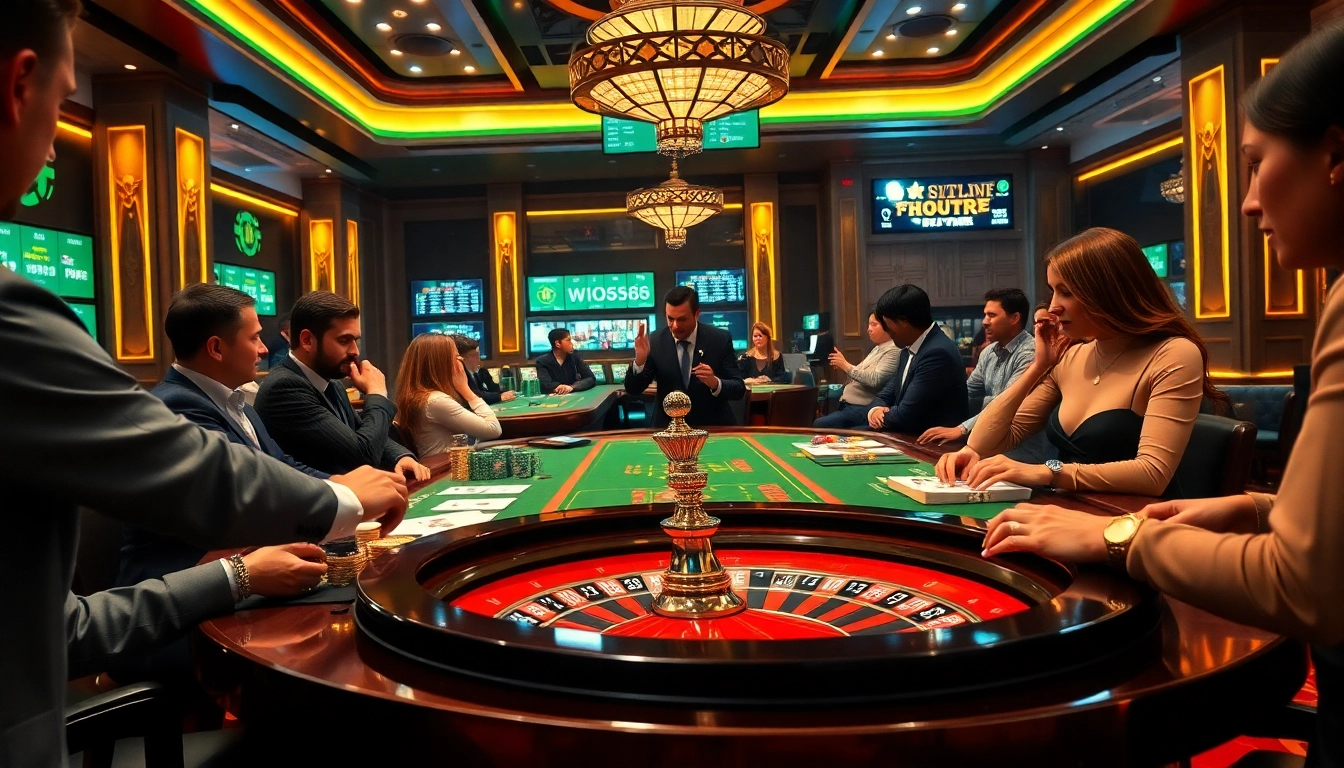 Players enjoying a live casino experience at SHBET with vibrant tables and engaging games.