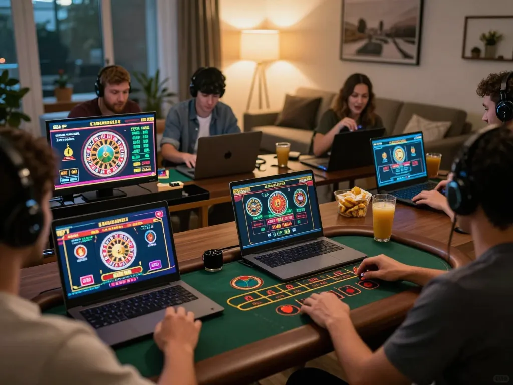 Players enjoying live casino games on Jun88 platform, showcasing vibrant online gambling action.