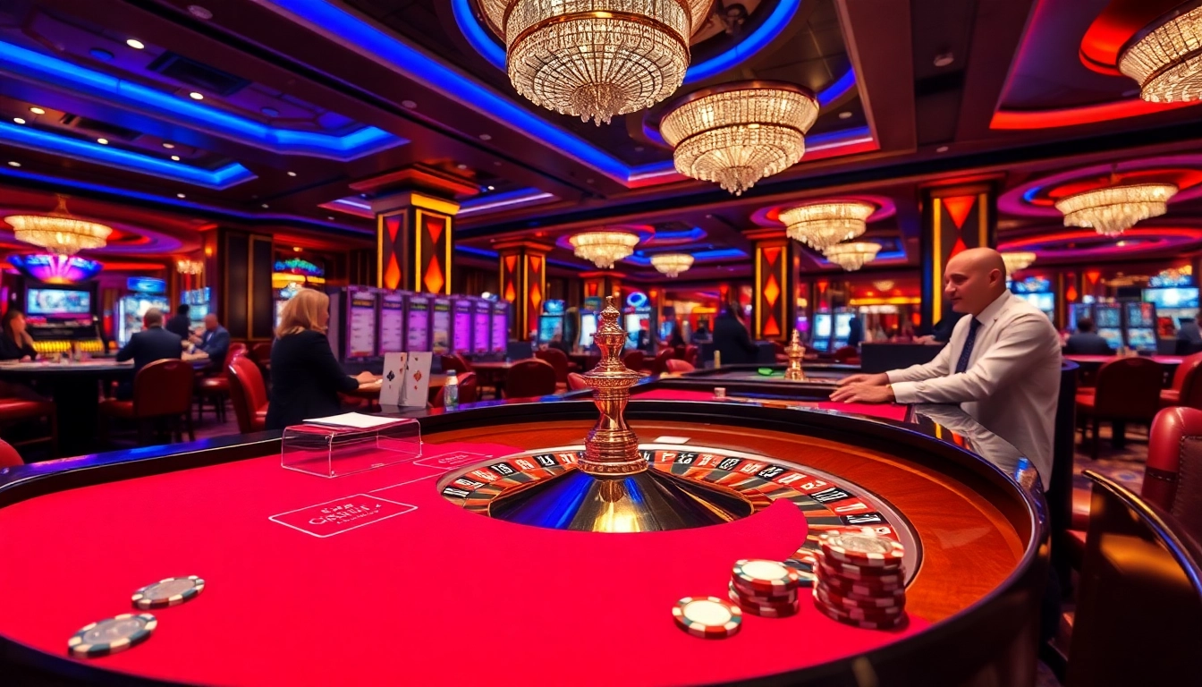 在優塔娛樂城享受的豪華賭場場景，玩家們在水晶般的賭桌上激烈競爭。