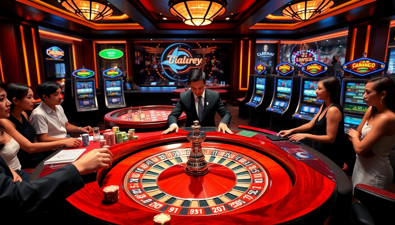 Experience high-stakes excitement at Nhà cái cm88 with vibrant casino tables and engaging players.