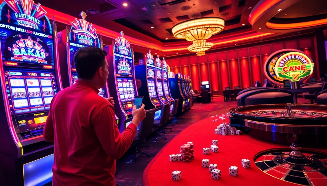 Sebuah momen mendebarkan di slot gacor aman788, menyoroti para pemain yang memenangkan permainan slot yang menarik di suasana kasino yang hidup.